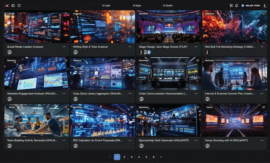 Prompts.ai governance interface with centralized control over AI usage visibility team activity and workflow compliance across enterprise deployments