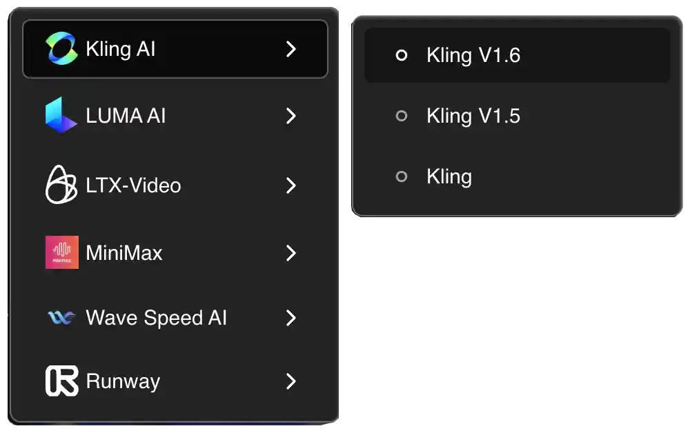 Dropdown interface in Prompts.ai displaying access to over 35 large language models including ChatGPT, Claude, PerplexityLLaMA Mistral Claude and King for secure enterprise-grade AI workflows