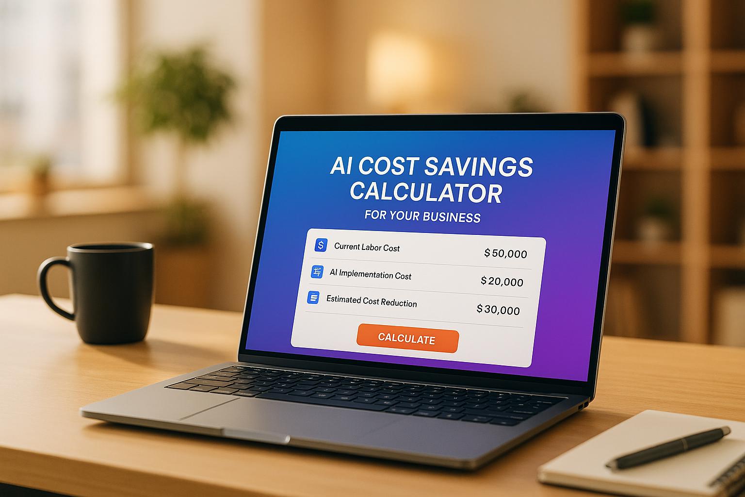 AI-kostenbesparingscalculator voor uw bedrijf