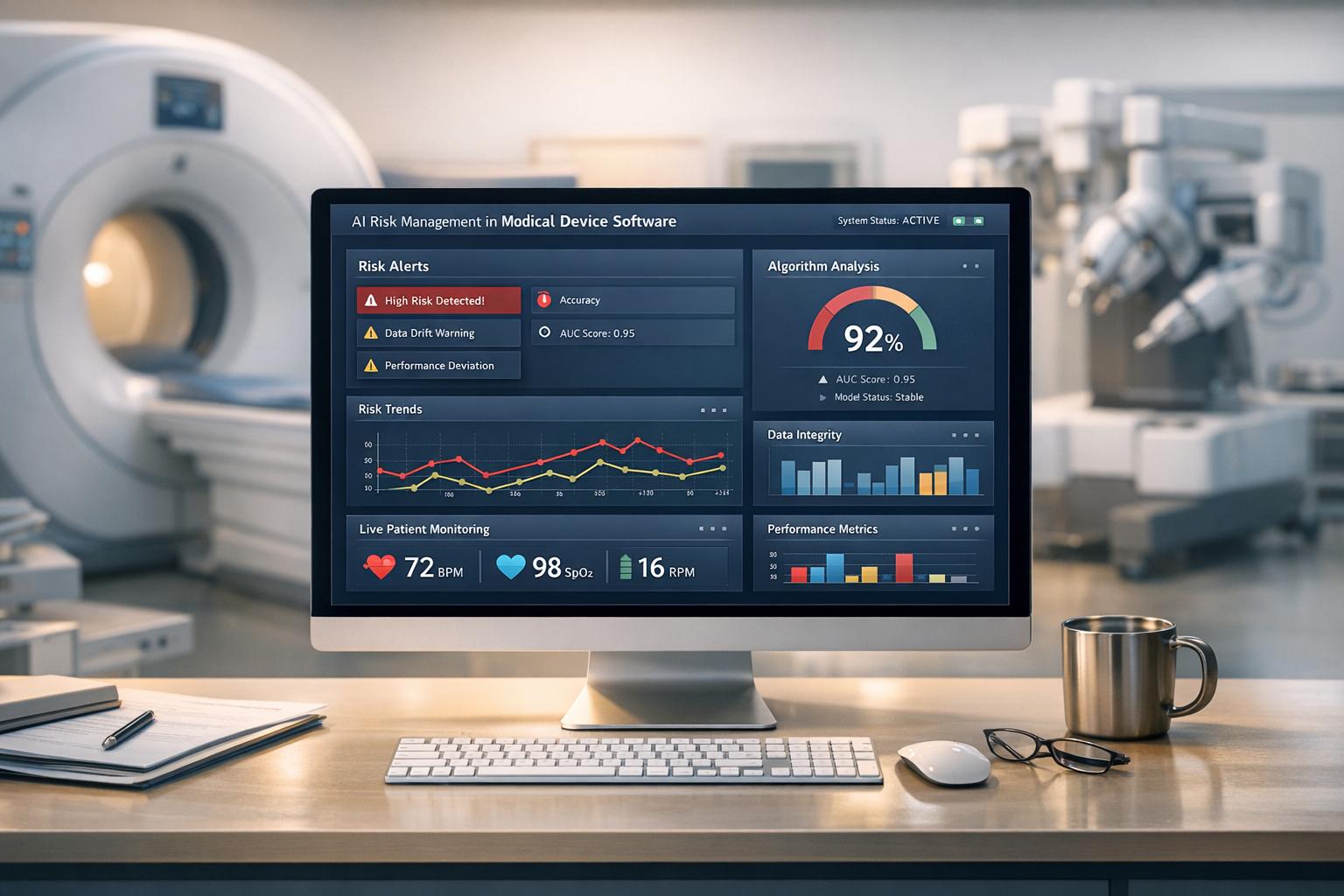 Gestión de riesgos de IA en software de dispositivos médicos