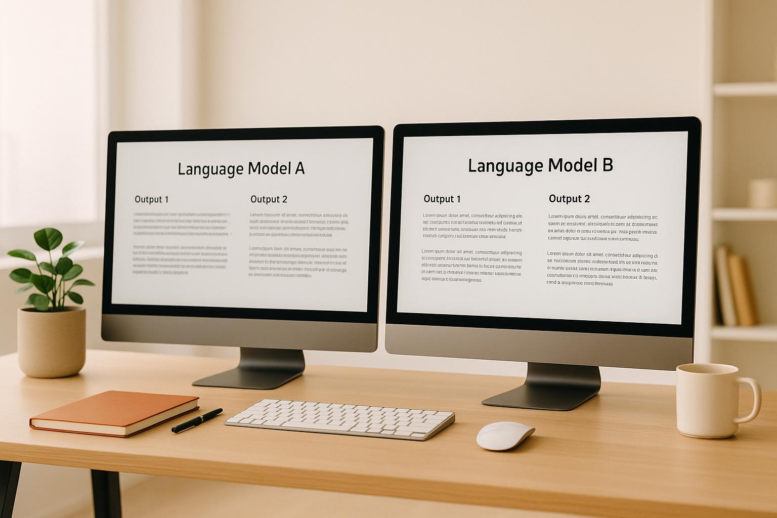 La forma correcta de comparar los resultados del modelo de lenguaje en IA